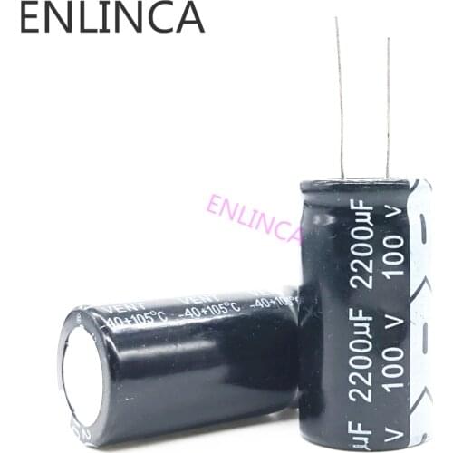 5pcs/lot T37 100v 2200UF aluminum electrolytic capacitor size 22*40 2200UF 20