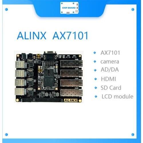 ALINX AX7101 Brand XILINX A7 FPGA Development Board Artix-7 XC7A100T 4 Ethernet 4 SFP RS232 VGA fpga Evaluation kit