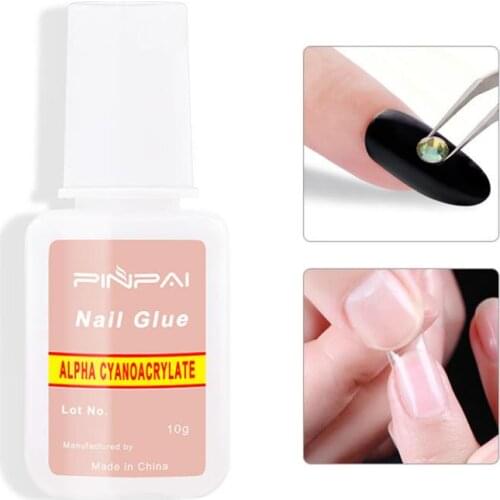 Gel Manicure Nail Art Glue Strong Adhesive For Lady Fake Acrylic False Tip With Brush Beauty Nail Art Gel Polish Lightweight 10g