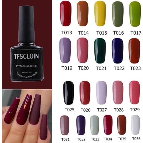 Hot Sale 52 Colorful 8ml Glitter UV Gel Nail Polish Semi Permanent Soak Off UV Gel Varnish Nail Art Salon DIY Nail Art Polish