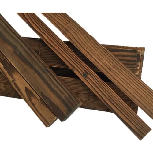 Custom Natural Genuine Franco Wood Plate Strips Anticorrosive Carbonized Antique DIY Wood Floor Outdoor Fences