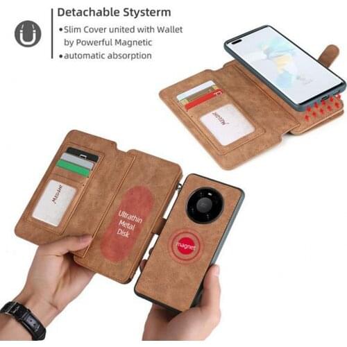 MEGSHI-007 phone shell magnetic bracket Wallet Case for Huawei P20 P30 P40 Mate20 Mate30 Mate40 Pro Lite
