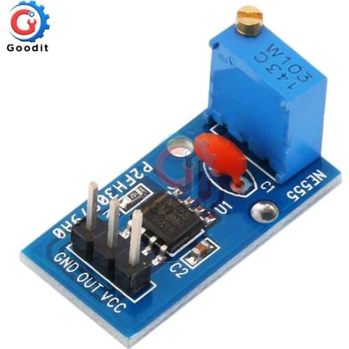 NE555 Adjustable Resistance Frequency Pulse Generator Module Single Generator Channel Output for Arduino Smart Car DC 5V 12V