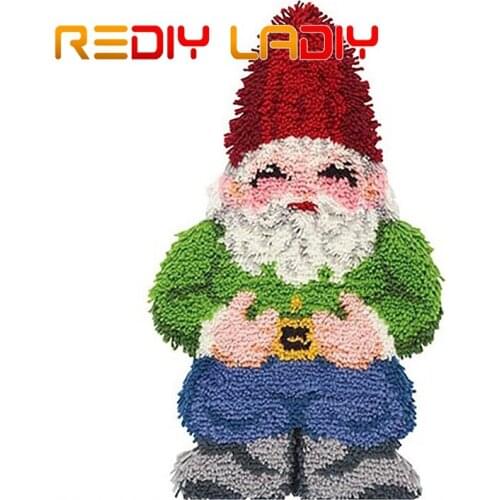 Latch Hook Rug Kits Make Your Own Rug Santa & Hat Crocheting Cushion DIY Carpet Rug Acrylic Yarn Printed Canvas Hobby & Crafts
