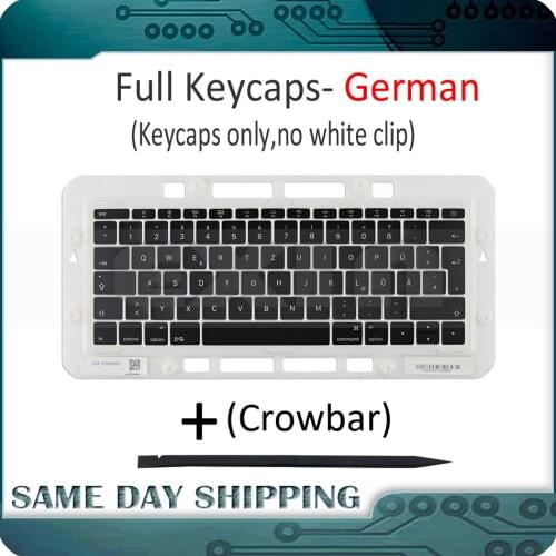 Genuine for Macbook Pro Retina 13" 15" A1706 A1707 A1708 German Deutsch DE Keyboard Keys Key Cap Keycaps Late 2016 Mid 2017