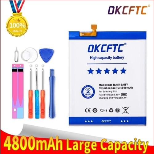Original Replacement Battery EB-BA515ABY For Samsung Galaxy A51 SM-A515 SM-A515F/DSM Authentic Phone Batteries 4800mAh