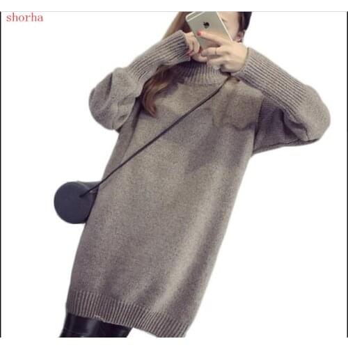 Autumn Fashion Maternity Sweater Back Splits Pullovers Clothes for Pregnant Women Winter Pregnancy Knitted Long Dress
