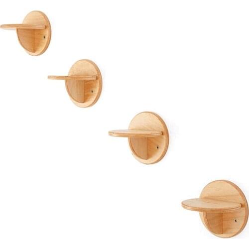 Wholesale3pcs /1 Pcs Wall Mounted Cat Shelf Puppy Cat Climbing Toys Wooden Pet Cat Perch Step Bed Cat Hammock Bed Cat Wall House