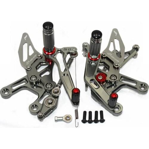 For Kawasaki ZX10R ZX 10R 2016 2017 2018 2019 CNC Adjustable Footrests Foot Pegs Rider Rearsets Foot Rest Pedal