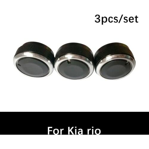 3pcs For Kia rio car ac knob aluminum alloy air conditioning Air Conditioning Knob heat control Switch Auto Car Accessories