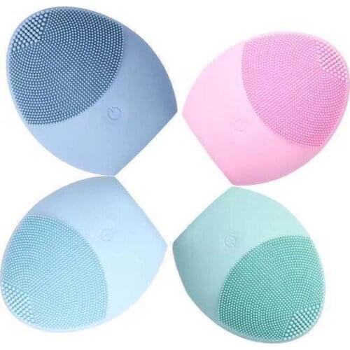 4 Colors USB Electric Facial Cleansing Brush Silicone Sonic Cleaner Deeply Pore Cleaning Waterproof Face Skin Care Washing Tool