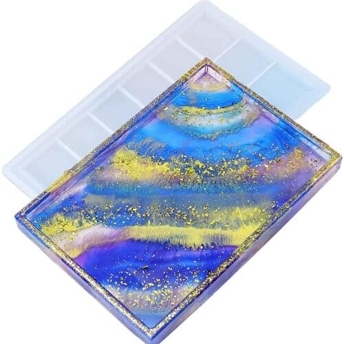 Silicone Tray Molds Rectangle Serving Tray Molds For Epoxy Resin Serving Tray Molds With Edges For Diy Jewelry Holder