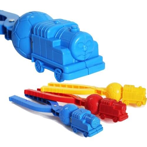 Cute Train Shape Snowball Maker Snow Clay Ball Maker Creative Snowballs Mold Winter Snowball Clip for Children Kids Toys Gfits