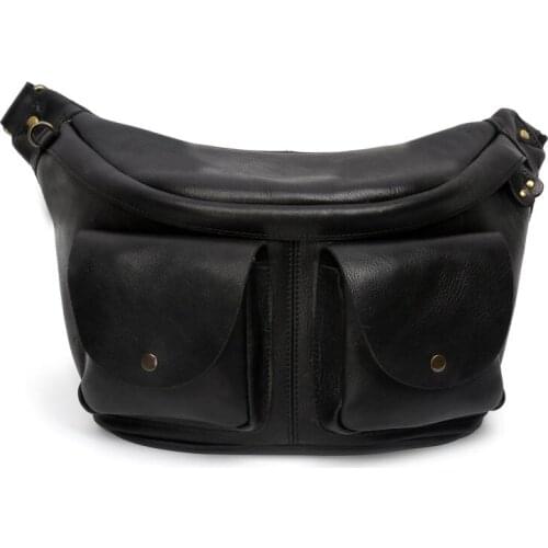 Bags Outdoor Riding Bag Biking Bag Vintage Fashion Large Chest Bag Genuine Leather Mens Chest Packs Sling Bag Crossbody