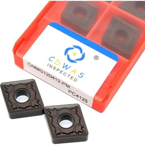 10PCS CNMG120412 PM PC4125 High Quality Black Carbide Inserts External Turning Tool CNMG 120412 CNC Lathe Cutter Tools For Steel