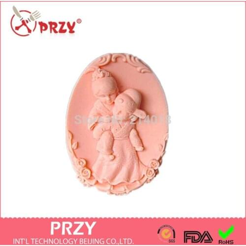 Traditional Couples Modelling Soap Mold Fondant Cake Decoration Mold Handmade Wedding Soap Mold Chinese The Wedding Moulds PRZY