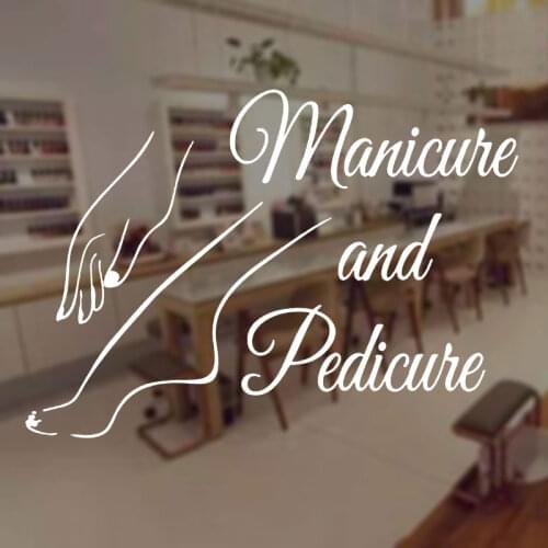 Beauty Salon Manicure Pedicure Nails Salon Wall Sticker Vinyl Home Decor Interior Design Art Text Window Decal Mural Poster A508