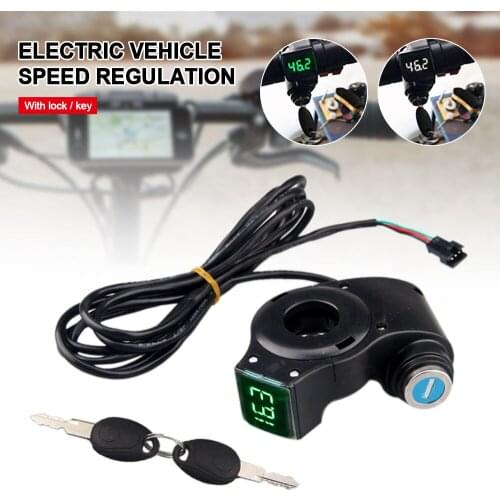 Waterproof Electric Voltmeter Car Motorcycle Bicycle Vehicle LED Display Volt Detector Voltage Key Switch Lock Power Ke