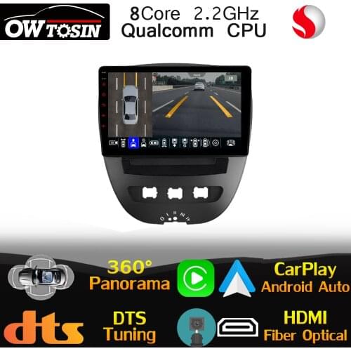 Qualcomm 8Core Android Car GPS Radio For Toyota Aygo Citroen C1 Peugeot 107 2005-2014 Stereo Head Unit DTS HIFI DSP Optical HDMI