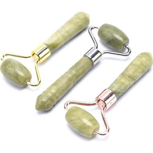 1PC Green Facial Massage Roller Single-Head Jade Face-Lifting Slimming Firming Skin Slimming Beauty Health Care Skin Care Tool
