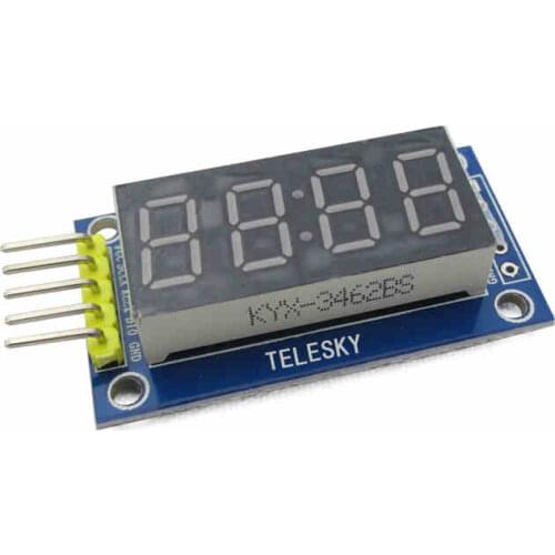 4-digit time digital tube module LED display Four-digit serial 595 driver Send DuPont line