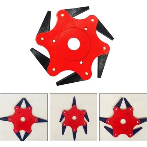 6 Steel Blades Razors Lawn Grass Trimmer Head Mower Brush Cutter Garden Grass Cutter Tools Spare Parts Trimmer Garden Tools
