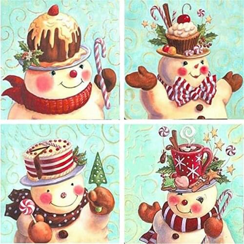 HUACAN 5d Diamond Painting Snowman DIY Diamond Embroidery Christmas Mosaic Pictures Handicraft Home Decor