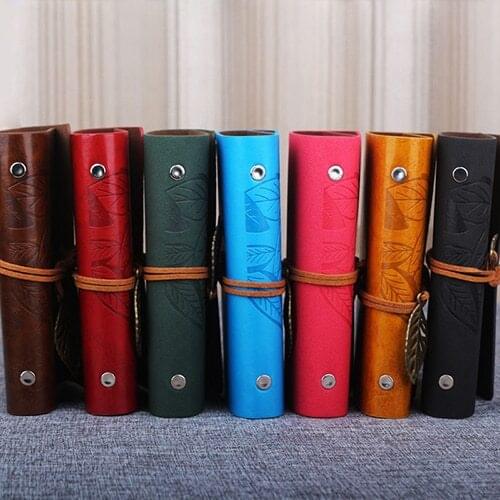 Vintage Stationery Leaf PU Leather Notebook Creative Paper Planner Sketchbook Agenda Travelers Diary Journal Notebooks