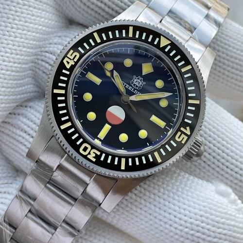 STEELDIVE Brand SD1952T 41MM Stainless Steel 30ATM Japan NH35 Automatic Watches Ceramic Bezel Diving Wrist Watches Men
