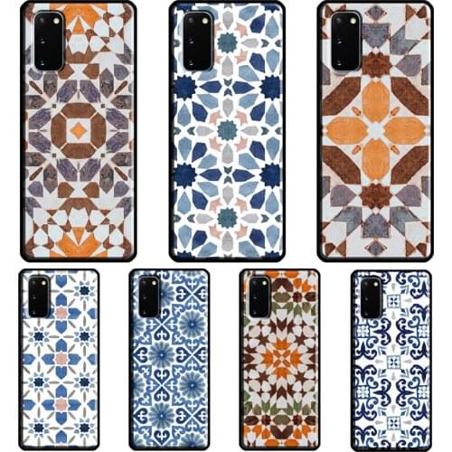 Moroccan Tile Cover For Samsung Galaxy S20 FE S21 Ultra Note 20 Note9 Note10 S8 S9 S10 Plus Phone Case