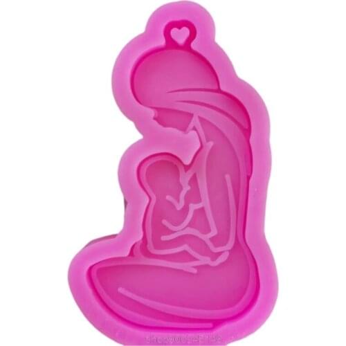 DIY Glossy Breastfeeding Mother Keychain Silicone Mould Crafts Polymer Jewelry Necklace Making Tool Resin Mold N30 20 Dropship