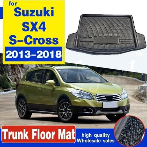 For Suzuki NEW SX4 S-Cross Crossover 2013-2015 2016 2017 2018 Rear Cargo Mat Floor Boot Liner Trunk Tray Carpet Protector Pad