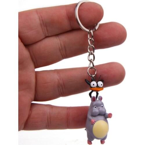 1pcs Anime Cartoon Miyazaki Hayao Spirited Away Mouse Action Figure Toy Model Mini Keychain Gift Decoration Keyring Kids Dolls