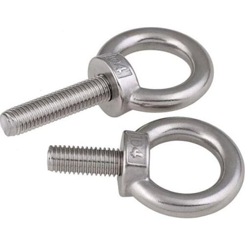 Eye Bolts M3~M24 Lifting Eye Screws Metric 304 A2 Stainless Steel Eyebolt Ring Screws Length 9mm-50mm