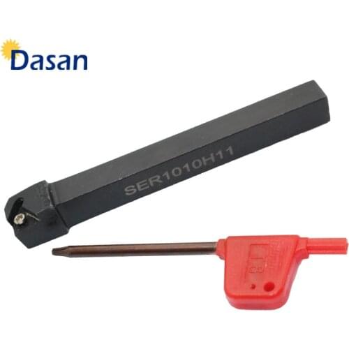 SER1010H11 11ER HSS Tools Lathe Index External Threading Turning Tool Holder CNC Lathe Tool with Wrench for 11ER AG60 Insert