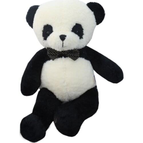 Panda doll holds panda plush toy Giant panda holds pillow childrens rag doll doll birthday present
