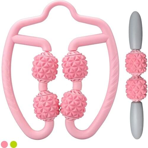 Muscle Relaxation Roller Ring Yoga Massage Roller Stick Trigger Point Massager for Arm Leg Neck Muscle for Fitness Gym Pilates