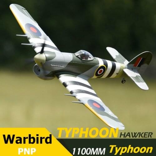 FMS 1100MM 1.1M Hawker Typhoon 3S 6CH with Retracts EPO PNP RC Airplane British Warbird Radio Control Model Plane Aircraft Avion