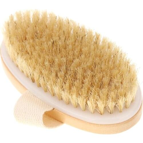Dry Skin Body Soft natural bristle the SPA the Brush Wooden Bath Shower Bristle Brush SPA Body Brush Skin Body Massager