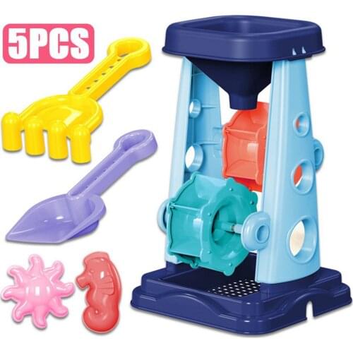 5PC Beach And Snow Multifunctional Parent Child Interactive Educational Toy Set Beach Play Sand Water Funny Game Play Toy Set
