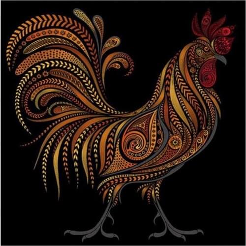 Animal Chicken DIY Cross Stitch 11CT Embroidery Kits Craft Needlework Set Printed Canvas Cotton Thread Home Design