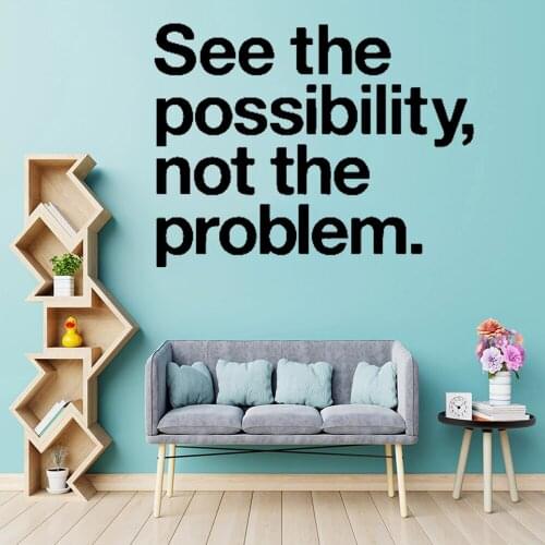 Wall Stickers Motivational Quote Phrase Vinyl Decal Possibility Inspirational Quotes Wall Decor Removable Home Room Decoration