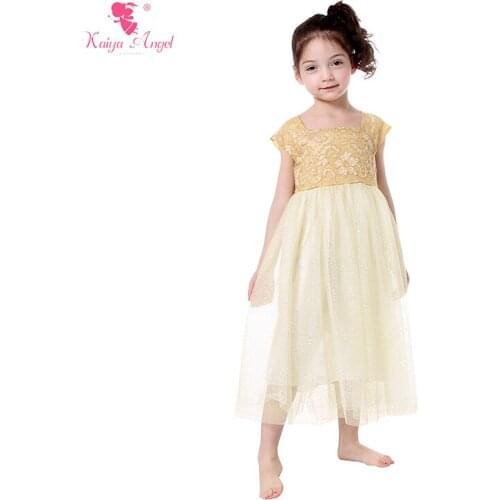 2017 New Glitter Tulles Baby Girl Princess Wedding Dress Flower Girl Dresses Wholesale Tulle Lace Dress Kids Clothes