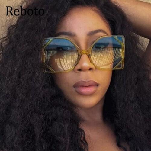 Fashion big frame shades for women 2020 oversized luxury brand designer vintage female sunglasses Gradient glasses UV400