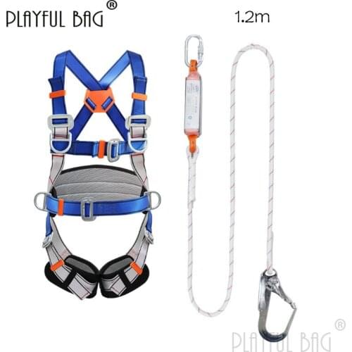 PB Playful bag Climbing sport safety belt set Durable Five point Polyester safety belt with 1.2 meter safety rope ZL111.1
