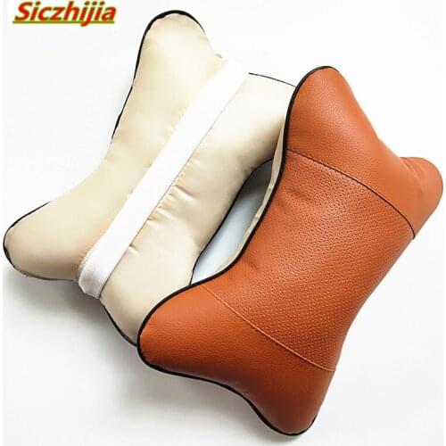 Car seat leather breathable headrest for Skoda Octavia Fabia Rapid Superb Yeti Roomster