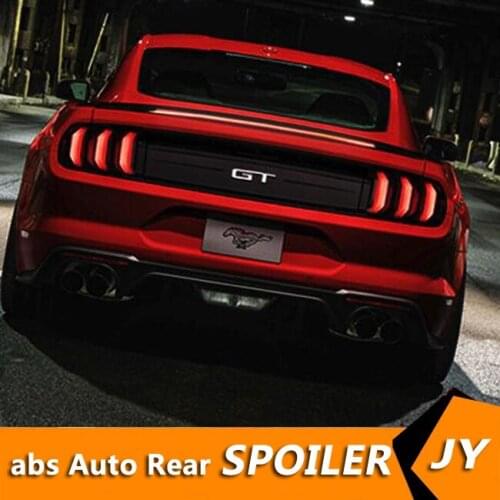 For FORD Mustang Spoiler 2015-2018 Mustang GT spoiler Led ligh High Quality ABS Material Car Rear Wing Primer Color Rear Spoiler