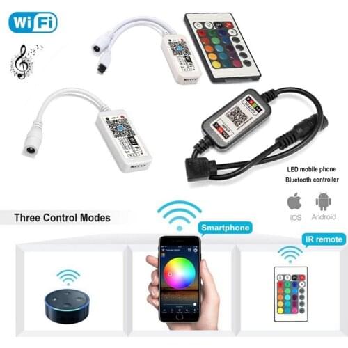 Magic Home LED Controller DC5V 12V 24V Bluetooth WIFI RGB/RGBW IR RF LED Controller For 5050 WS2811 WS2812B Pixel LED Strip