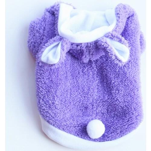 Rabbit Cosplay Puppy Clothes Dog Hoodie French Bulldog Pet Dog Clothes Winter Warm Coat Jacket Dog Hoodies Costume For Poodle