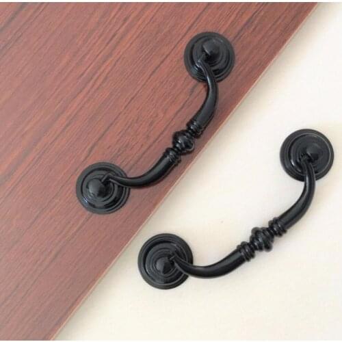 Unique Drawer Pull Dresser Handles Black Bail Pull Door Pulls Handles / Cabinet Handles Kitchen Hardware